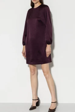 Hot LUISA CERANO Satin-Minikleid burgundy