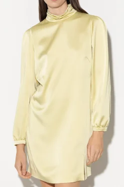 Sale LUISA CERANO Satin-Minikleid pale citron