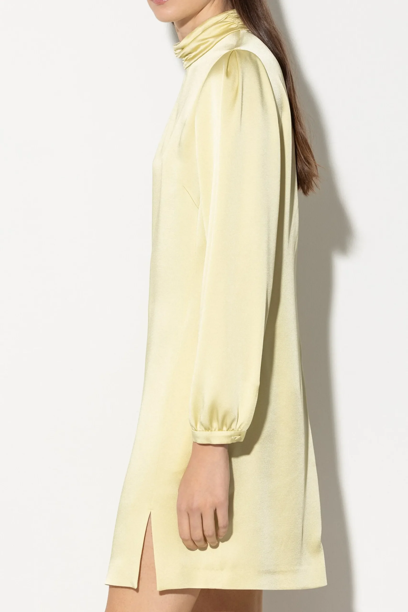 Sale LUISA CERANO Satin-Minikleid pale citron