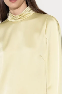 Sale LUISA CERANO Satin-Minikleid pale citron