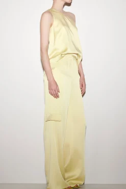 Sale LUISA CERANO Satin-Off-Shoulder-Top pale citron