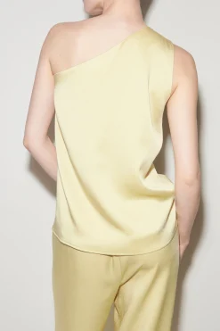 Sale LUISA CERANO Satin-Off-Shoulder-Top pale citron