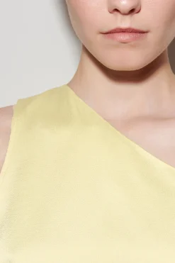 Sale LUISA CERANO Satin-Off-Shoulder-Top pale citron