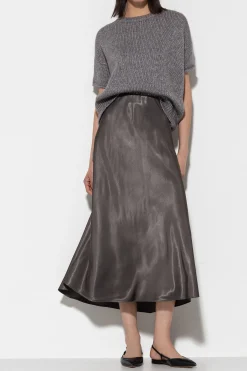LUISA CERANO Satin-Rock In Midilänge