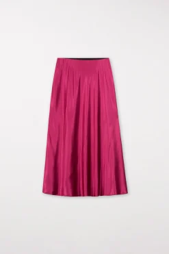 LUISA CERANO Satin-Rock In Midilänge