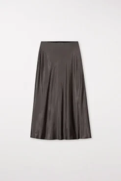 LUISA CERANO Satin-Rock In Midilänge