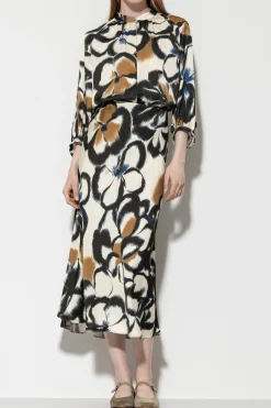 Discount LUISA CERANO Satin-Rock Mit Flower-Print multi