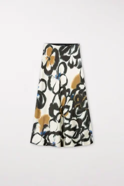 Discount LUISA CERANO Satin-Rock Mit Flower-Print multi