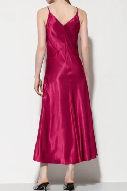 Best LUISA CERANO Satin-Slipkleid berry pink