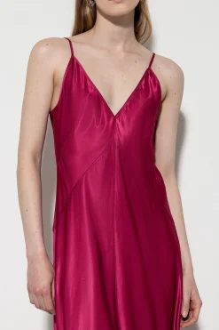 Best LUISA CERANO Satin-Slipkleid berry pink