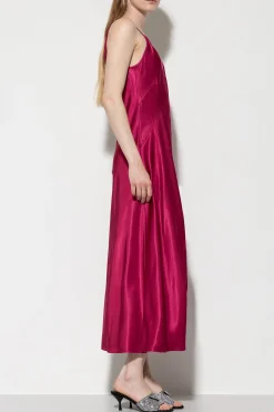 Best LUISA CERANO Satin-Slipkleid berry pink