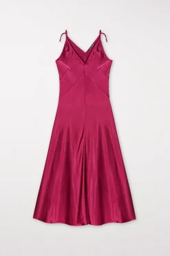 Best LUISA CERANO Satin-Slipkleid berry pink