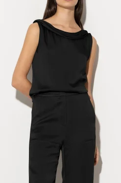Hot LUISA CERANO Satintop Mit Kragendetails
