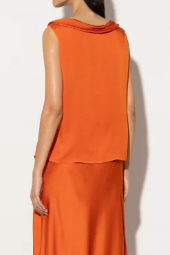 Hot LUISA CERANO Satintop Mit Kragendetails