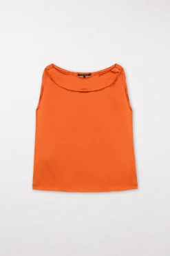 Hot LUISA CERANO Satintop Mit Kragendetails