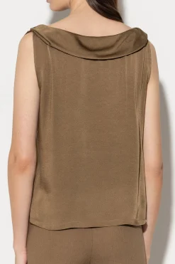 Hot LUISA CERANO Satintop Mit Kragendetails
