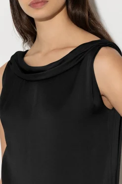 Hot LUISA CERANO Satintop Mit Kragendetails