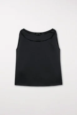 Hot LUISA CERANO Satintop Mit Kragendetails