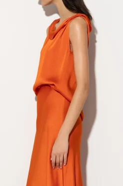 Hot LUISA CERANO Satintop Mit Kragendetails