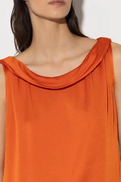 Hot LUISA CERANO Satintop Mit Kragendetails