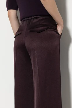 Online LUISA CERANO Satin-Wideleg-Pants burgundy