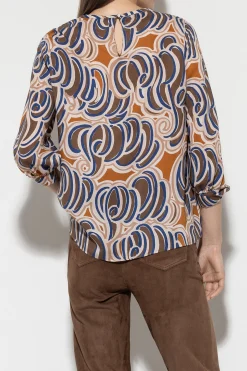 Outlet LUISA CERANO Seidenbluse Mit Graphic-Print multi