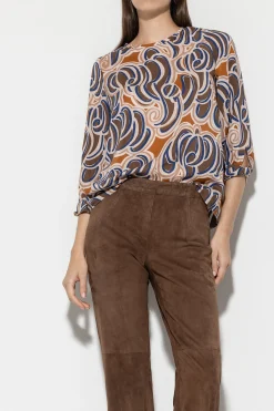 Outlet LUISA CERANO Seidenbluse Mit Graphic-Print multi