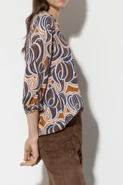 Outlet LUISA CERANO Seidenbluse Mit Graphic-Print multi