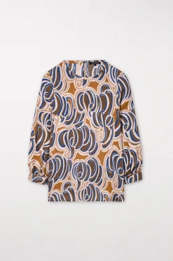 Outlet LUISA CERANO Seidenbluse Mit Graphic-Print multi