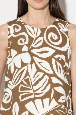 New LUISA CERANO Shiftdress Mit Leaf-Print multi