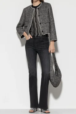 New LUISA CERANO Skinny-Bootleg-Denim black