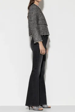 New LUISA CERANO Skinny-Bootleg-Denim black