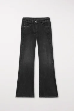 New LUISA CERANO Skinny-Bootleg-Denim black