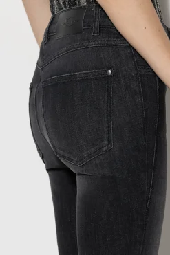 New LUISA CERANO Skinny-Bootleg-Denim black