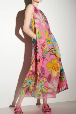 Sale LUISA CERANO Slipdress Mit Caribbean-Print