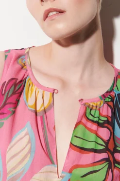 Sale LUISA CERANO Slipdress Mit Caribbean-Print