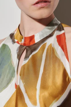 Online LUISA CERANO Slipdress Mit Ethnic-Print multi