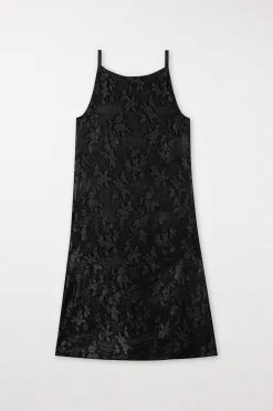 Online LUISA CERANO Slipdress Mit Flower-Design black