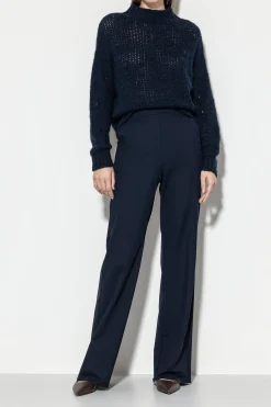 Outlet LUISA CERANO Softshell-Wideleg-Pants midnight blue