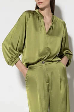 Online LUISA CERANO Stehkragenbluse Mit 3/4-Arm