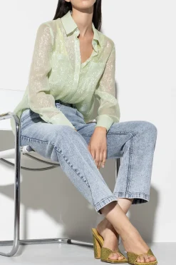 Best LUISA CERANO Straightleg-Denim Im Used-Look denim blue
