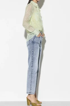 Best LUISA CERANO Straightleg-Denim Im Used-Look denim blue