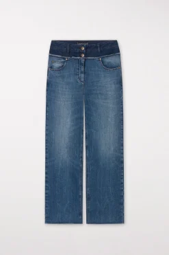Outlet LUISA CERANO Straight-Soft-Denim denim blue