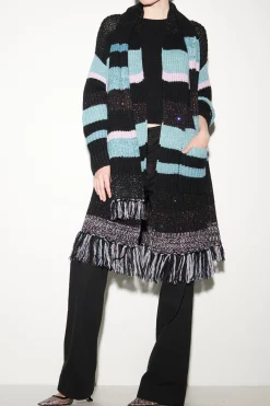 Sale LUISA CERANO Streifen-Cardigan Aus Woll-Mix multi
