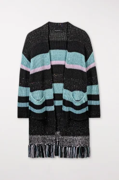 Sale LUISA CERANO Streifen-Cardigan Aus Woll-Mix multi