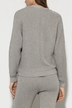 Hot LUISA CERANO Strickblouson Mit Zipdetail heather grey