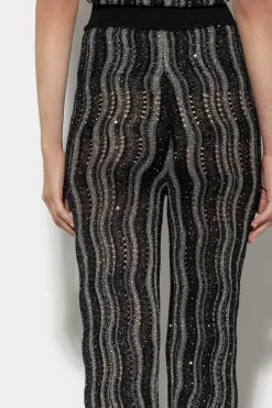 Online LUISA CERANO Strickhose Mit Fancy-Stripe black