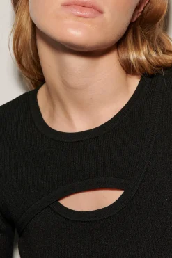 Online LUISA CERANO Strickpulli Mit Cut-out-Detail deep black