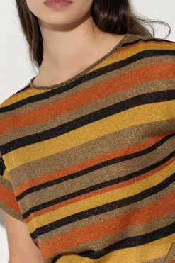 Hot LUISA CERANO Strickshirt Mit Glanzeffekt multi