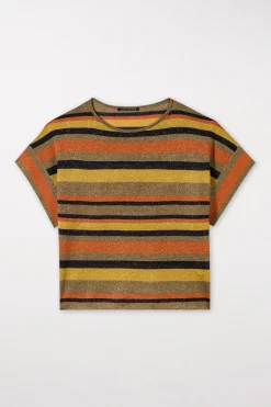 Hot LUISA CERANO Strickshirt Mit Glanzeffekt multi